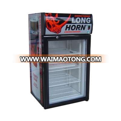 68L Glass Door Mini Refrigerator For Sales,Commercial Vertical Beverage Showcase