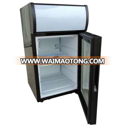 transparent 21L glass door mini refrigerator R600a with CE ETL, low price mini refrigerator for medicine