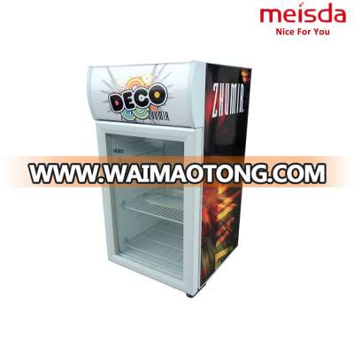 52L Energy Drink Fridge, Glass Door Display Refrigerator