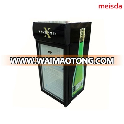 LED Logo 80L Mineral Water Display Fridge , Mineral Water Showcase Cooler